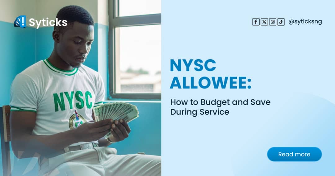 NYSC Allowee: How to Budget and Save During Service Congratulations, Prospective Corps Member (PCM)! You've completed your tertiary education and are now embarking on the mandatory National Youth Service Corps (NYSC) year—a significant milestone filled with new experiences, cultural immersion, and, crucially, financial independence. One of the first things every 'Corper' looks forward to is the monthly Federal allowance, affectionately known as the NYSC Allowee. While the monthly stipend is a welcome source of income, it's essential to recognize that it needs to stretch across rent, food, transport, projects, and, yes, that much-anticipated end-of-service travel! Learning how to effectively budget and save your 'Allowee' isn't just a good idea; it’s a critical skill that will define your financial trajectory long after your service year is over. This article is your comprehensive guide to mastering your finances during your service year, ensuring you not only survive but thrive, with money left over for that big post-service trip. Stage 1: The Foundation - Camp and Deployment (The Initial Cash Shock) The start of your service year—the Orientation Camp—is often the first major hurdle. You receive your first pay, usually covering the initial few weeks, and suddenly, you’re bombarded with needs: white shirts, food, essential supplies, and camp fun. 1. The Camp Budget Reality * Prioritize Camp Essentials: Your initial expenditure should focus on needs. White shirts, shorts, socks, and necessary toiletries. Avoid overspending on unnecessary branded items. * Food Strategy: While the camp offers free meals, the mammy market is tempting. Budget a small, fixed amount daily for snacks, drinks, or the occasional better meal. This prevents reckless spending right out of the gate. * The Initial 'Allowee' Shock: Once your first full 'Allowee' hits, resist the urge to splurge. Many Corpers are tempted to buy new gadgets or clothes. Remember your ultimate goal: saving and stability. 2. Mastering Movement to PPA with Syticks The journey from camp to your Place of Primary Assignment (PPA) can often be the most expensive and disorganized part of your first month. This is where you leverage smart travel planning tools. * Inter-State Travel: If your PPA is far from home, you’ll be looking for reliable bus travel. Instead of relying on expensive, last-minute park touts, use Syticks. The Syticks app allows you to: * Compare Prices: Instantly view fares from reputable bus companies traveling to your PPA’s nearest major town. * Book Cheapest Deals: Secure your travel ticket in advance at the best possible price, avoiding price hikes at the terminal. This initial saving sets a positive tone for your entire financial year. * Book Temporary Accommodation: If your journey requires a stopover, use Syticks to find and book affordable hotel or guesthouse accommodation, ensuring safety and managing costs effectively. Corpers, your PPA posting is non-negotiable, but how you get there is your choice. Let Syticks manage your travel budget smartly. Stage 2: The Core Year - Budgeting and Tracking Once you settle into your PPA, the routine sets in, and this is where consistent financial discipline pays off. Your monthly Allowee needs a clear plan. 1. The 50/30/20 Rule for Corpers (Modified) A standard budgeting framework can be adapted for the NYSC Allowee: | Category | Percentage (%) | Typical Expenses | |---|---|---| | Needs (50%) | 50% | Rent/Accommodation, Food, Essential Local Transport. | | Wants/Service (30%) | 30% | Data/Airtime, Social Outings, Clothing, CD/PPA Project Contributions. | | Savings (20%) | 20% | Emergency Fund, Post-Service Travel Fund, Investments. | * Needs are Key: Focus on securing decent, affordable accommodation (ideally sharing with fellow Corpers to split rent) and cooking your own meals. Food budget control is the single biggest factor in saving money. * Wants Management: Be mindful of the peer pressure to constantly go out. Limit social spending and track every Naira spent on data and airtime—these often sneakily deplete your funds. * Non-Negotiable Saving: Automate that 20% into a separate savings account or a high-yield savings app (like PiggyVest or Cowrywise, using the fixed savings features) the moment your Allowee drops. Treat savings like a bill you must pay. 2. Tracking Every Naira Successful budgeting relies on meticulous tracking. * Use Budgeting Apps: Leverage simple expense tracking apps (like Spendee, Wallet by BudgetBakers, or even a simple Excel sheet) to record every single transaction. Knowing exactly where your money goes eliminates leakage. * Review Weekly: Take 10 minutes every Sunday to review your past week's spending. Were you over budget on food? Did you make too many unplanned trips? Adjust your spending for the following week based on these insights. Stage 3: Project, Future Planning, and Leveraging Syticks As the year progresses, you'll be faced with Community Development (CD) projects, personal projects, and the imminent end of service. 1. CD Projects: Smart Spending CD projects are often mandatory but can be budget killers. * Collaborate: Partner with other Corpers or local businesses to share costs and resources. Don’t shoulder the entire financial burden alone. * Seek Local Support: Approach local government or community leaders for support, emphasizing the lasting impact of the project. 2. The Post-Service Travel Goal Many Corpers dream of a final adventure before entering the job market. This is where your dedicated Post-Service Travel Fund comes in. * Plan the Trip Now: Start researching the cost of your desired trip (e.g., a vacation to Lagos, Abuja, or a foreign trip). Having a concrete goal makes saving easier. * Syticks for Final Travel: As your service year winds down, return to Syticks to book your final journey home or that celebratory travel adventure. * Cheapest Tickets Guaranteed: Use Syticks to compare and book the absolute best value on bus bookings for your trip back home or to your next city. * Affordable Accommodation: If your post-service trip involves multiple stops or a short stay in a city, use Syticks to secure budget-friendly hotel or short-stay apartment deals, maximizing your savings while enjoying the trip. Syticks ensures that your saved funds go further. Final Takeaway: The Long-Term Value Your NYSC Allowee isn't just pocket money; it's your first major lesson in financial management. By adopting disciplined budgeting skills, meticulously tracking your expenses, and leveraging smart tools like Syticks for all your essential travel and accommodation needs, you will not only complete your service year successfully but also build a robust financial foundation for your future career. Master your Allowee now, and you master your future finances. Download Syticks, secure your travel, and start saving today!